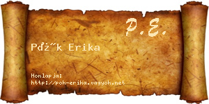 Pók Erika névjegykártya